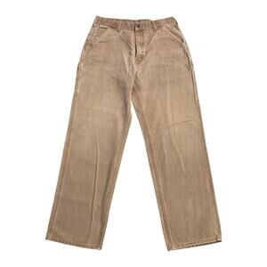 Carhartt Mens B11 BRN Loose Fit Carpenter Pants Brown Size 34x32 USA Made